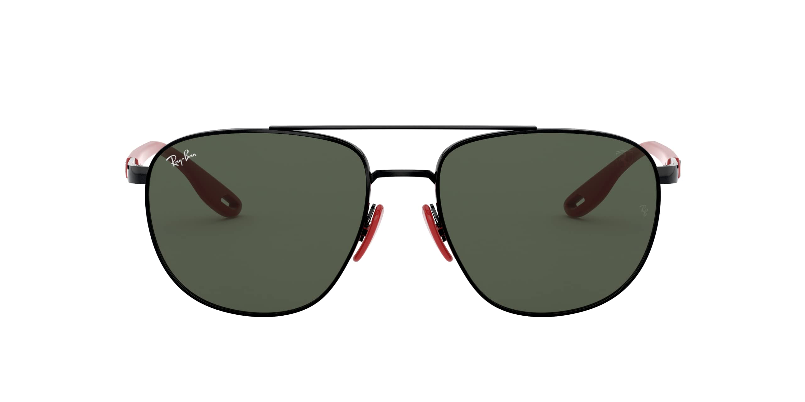 Ray-Ban Scuderia Ferrari Collection Square Sunglasses, Black/Dark Green, 57 mm