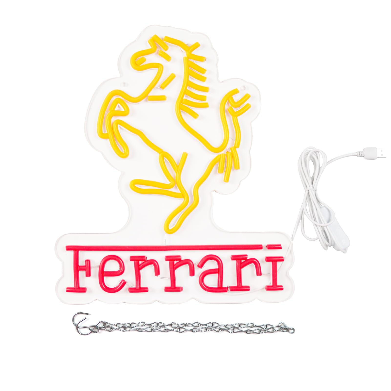 Ferrari Logo Neon Sign – Ultimate Garage &amp;amp; Man Cave Decor