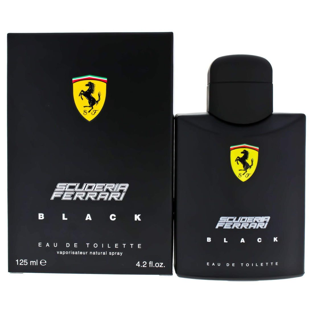 Ferrari Black Eau de Toilette Spray for Men, 4.2 Ounce