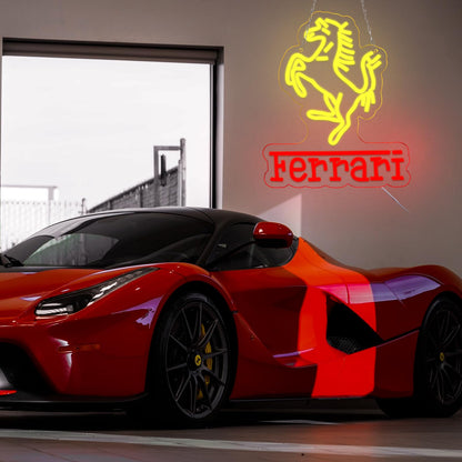 Ferrari Logo Neon Sign – Ultimate Garage &amp;amp; Man Cave Decor