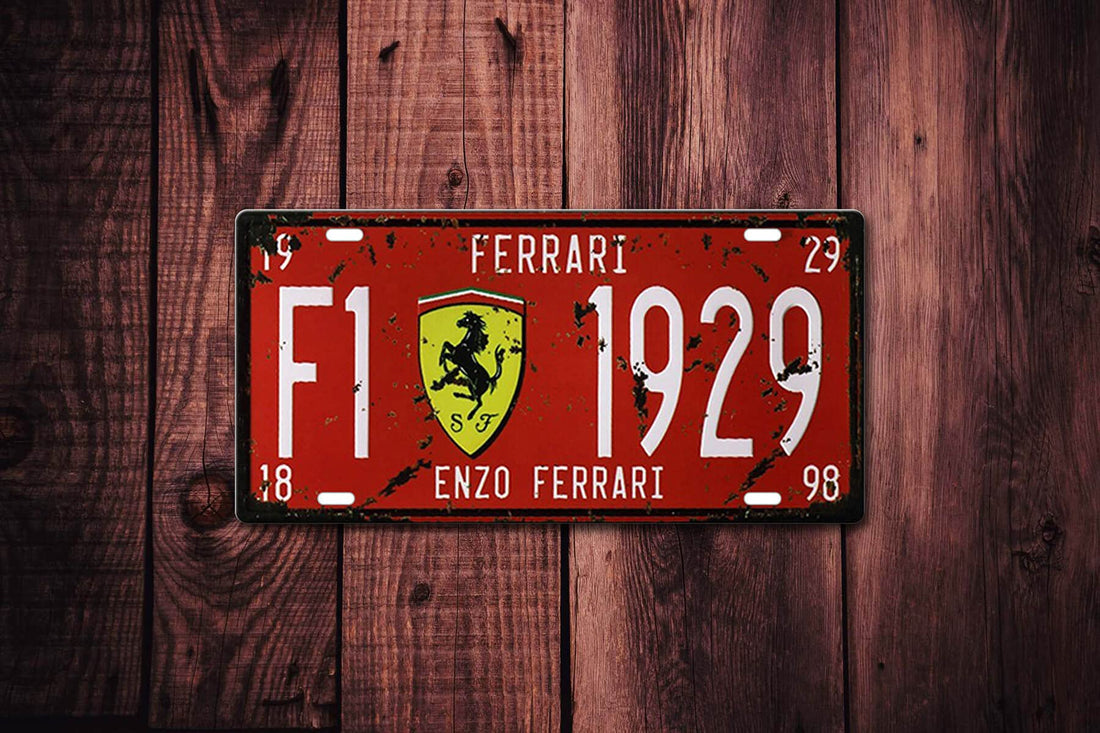 BAYABU Metal Tin Signs car Plate enzo Ferrari Bar Pub Cafe Home Decor Retro Poster Vintage Wall 6 x 12 inches