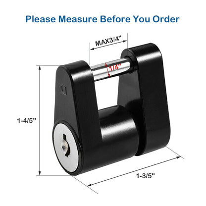 Heavy-Duty Trailer Hitch Coupler Lock  for RV, Boat, Truck, and Car Towing