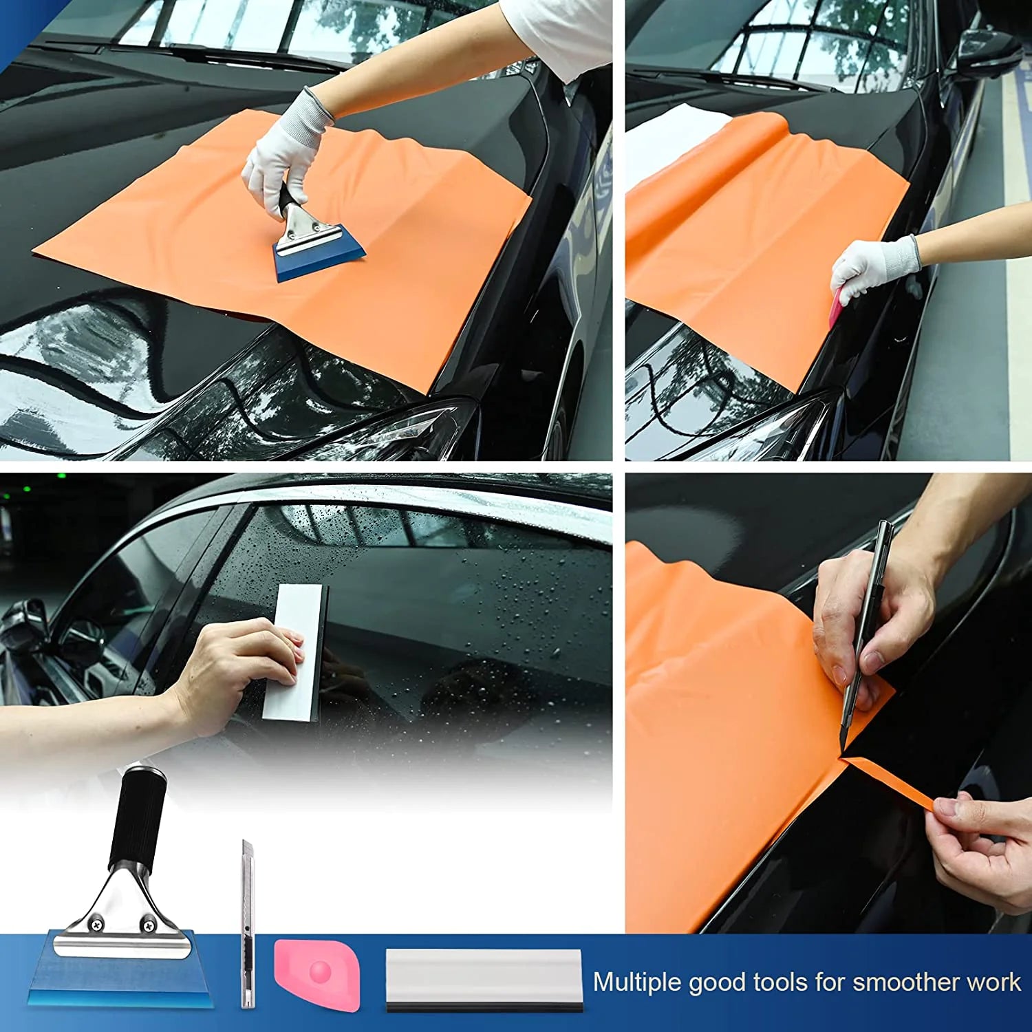 Window Tint Tools Kit Car Auto Film Tinting Scraper Squeegee Installation