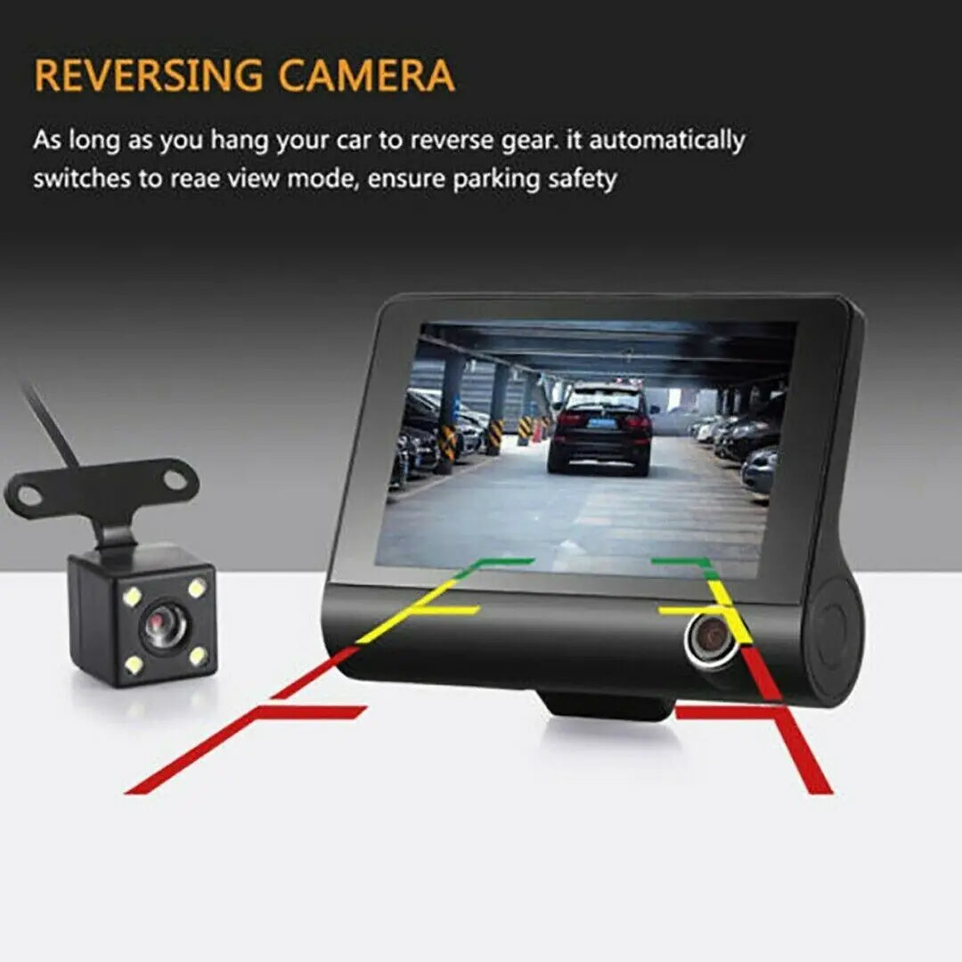 HD Car DVR Rearview Video Dash Cam Recorder 1080P 4&quot; Dual Lens