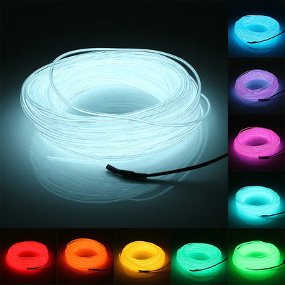 Neon LED EL Wire – Flexible Glow Strip for Cars &amp;amp; Home Decor